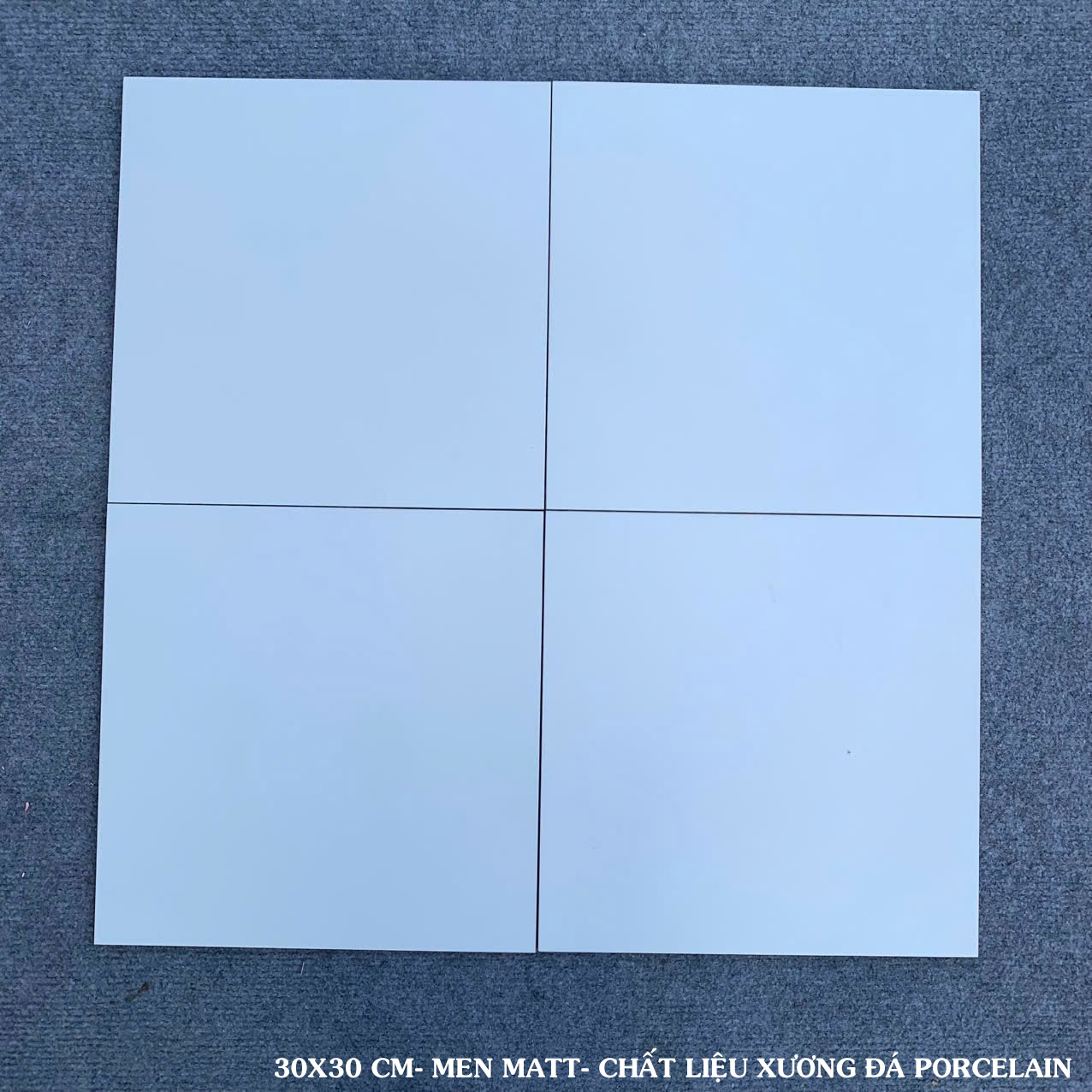 Gạch lát nền 30x30 trắng tinh men matt xương đá porcelain A1